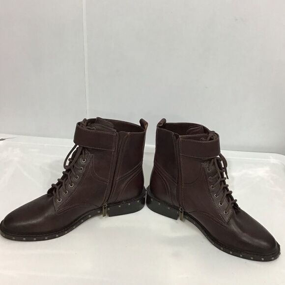 Vince Camuto Brown Leather Talorini Combat Boots Size 39(9) Excellent Condition - Picture 4 of 8
